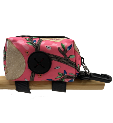 Latched Poop Bag Holder – Sloths Pink