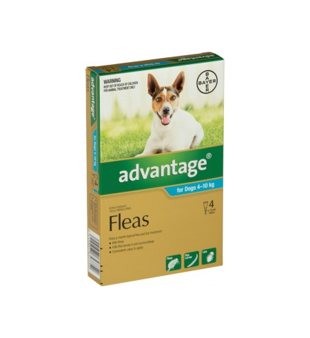 Advantage Flea Treatment for Dogs 4-10kg 4 pack