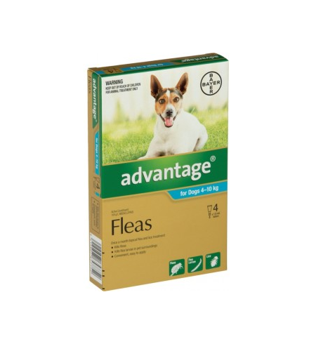 Advantage Flea Treatment for Dogs 4-10kg 4 pack