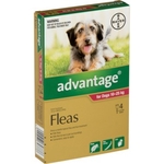 Advantage Flea Treatment for Dogs 10-25kg 4 pack-flea-and-worm-The Pet Centre
