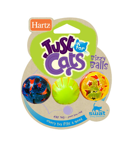 Hartz Bizzy Balls Cat Toys 3pk