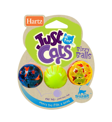 Hartz Bizzy Balls Cat Toys 3pk