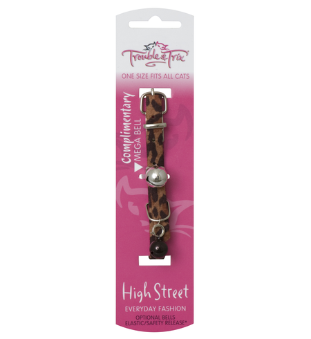 Trouble & Trix Cat Collar High Street Safari Leo