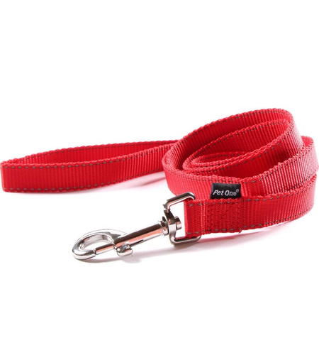 Pet One Leash Reflective 20mm - 150cm Red