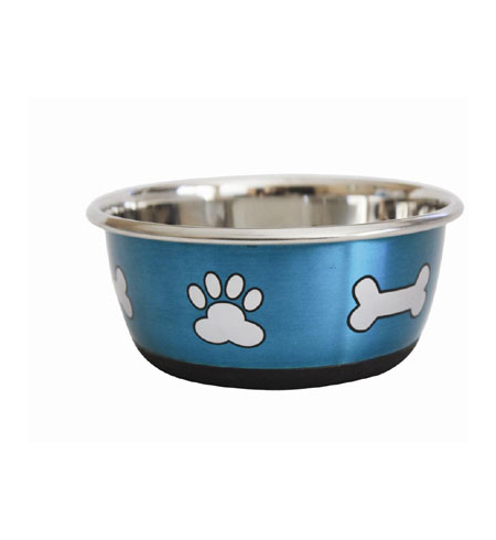 Stainless Steel Durapet Fashion Bowl - Blue 500ml