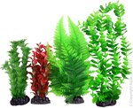 Plastic Plant 4 pack mix 3 large-fish-The Pet Centre