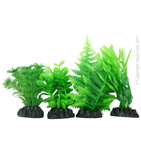 Plastic Plant 4 Pack Mix 5 Medium