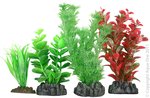 Plastic Plant 4 Pack Mix 6 Medium-fish-The Pet Centre