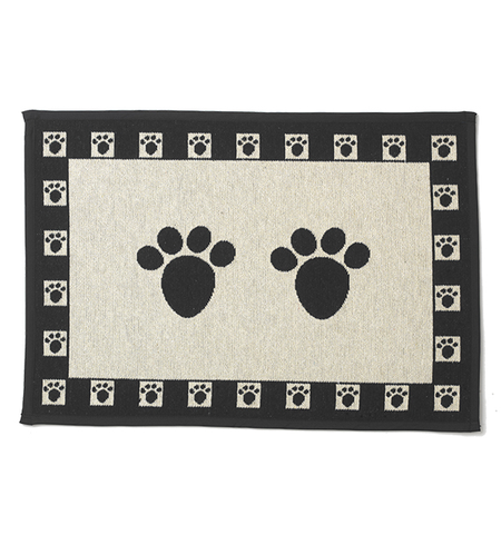 Tapestry Placemat - Paws Natural & Black