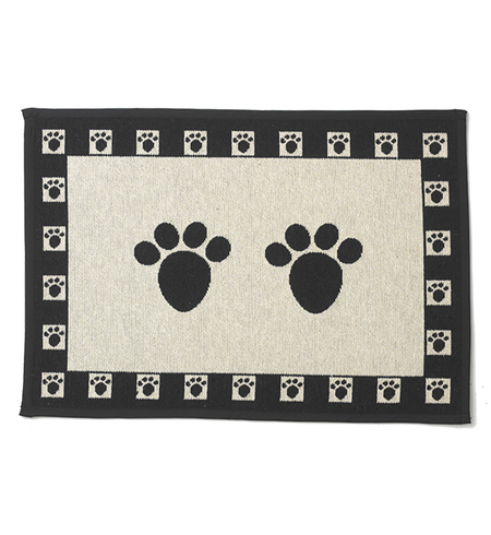 Tapestry Placemat - Paws Natural & Black