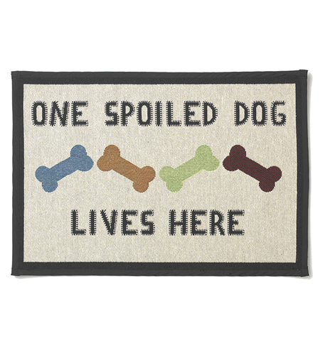 Tapestry Placemat - "One Spoiled Dog Lives Here"
