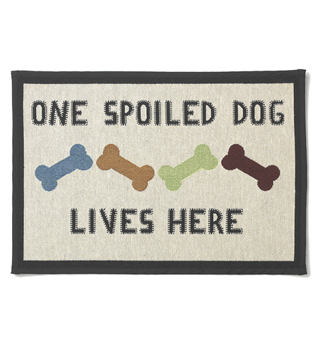 Tapestry Placemat - "One Spoiled Dog Lives Here"