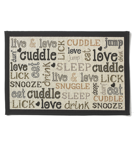 Tapestry Placemat - Cuddle Natural & Black