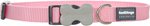 Red Dingo Dog Collar Plain Pink Medium 20mm x 30-47cm-dog-The Pet Centre