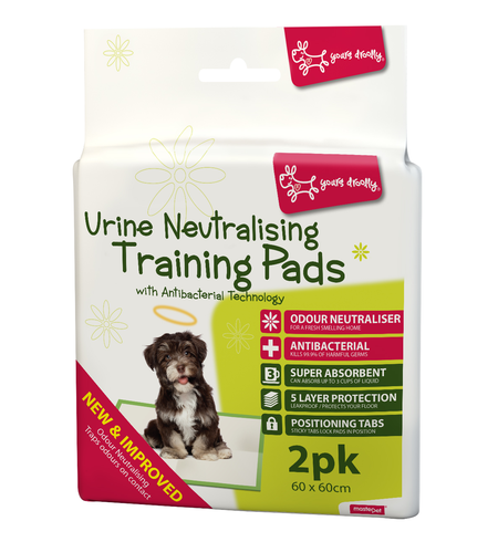 Yours Droolly Urine Neutralising Anti Bacterial Training Pads 2 pack
