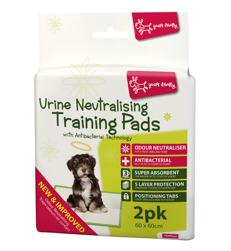 Yours Droolly Urine Neutralising Anti Bacterial Training Pads 2 pack