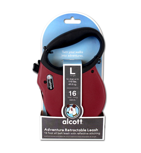 Adventure Retractable Lead Large Red 4.8m