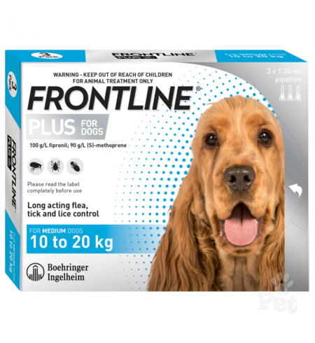 Frontline Dog 10 - 20kg - 3 pack