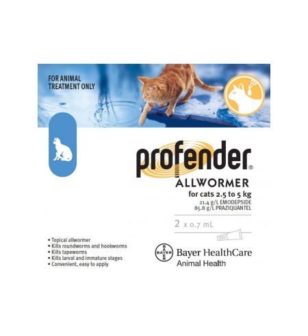 Profender Allwormer for Cats 2.5 - 5kg
