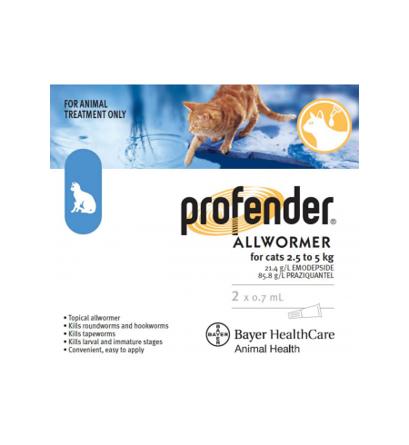 Profender Allwormer for Cats 2.5 - 5kg