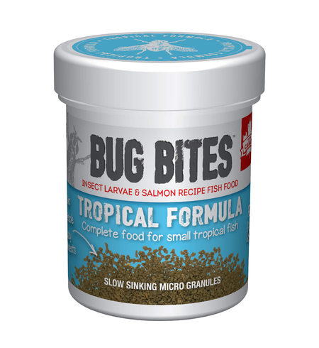 Fluval Bug Bites Tropical Fish Formula 45g for Small & Medium Fish