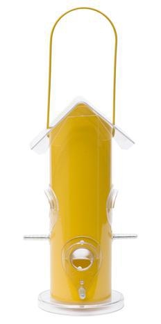 Tui Perky Pet Metal 4 Portal Wild Bird Feeder Yellow Bird