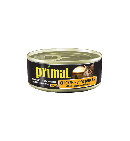 Primal Chicken & Vegatable Cat Food Can 100g