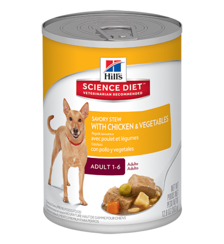 Hills Science Diet Savoury Stew Adult Chicken & Vegetable Can 363g