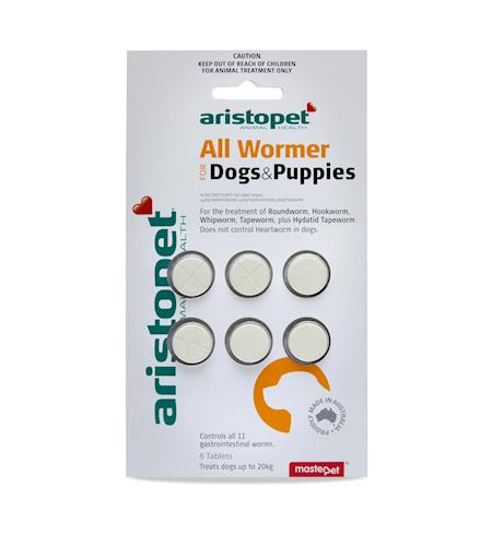 Aristopet Allwormer for Puppies and Small Dogs 6pk