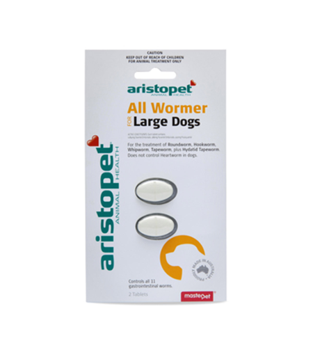 Aristopet Allwormer for Medium Large & XLarge Dogs 2pk