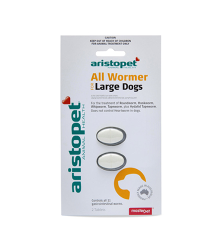 Aristopet Allwormer for Medium Large & XLarge Dogs 2pk