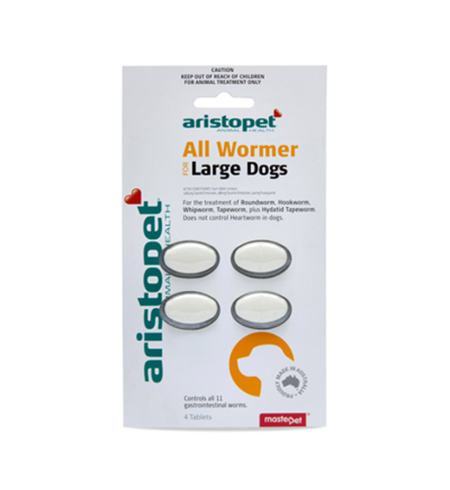 Aristopet Allwormer for Medium Large & XLarge Dogs 4pk