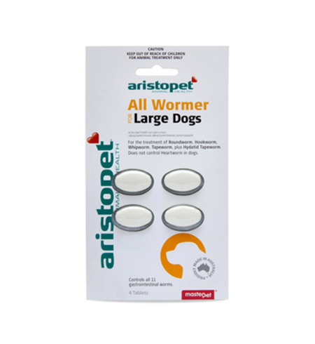 Aristopet Allwormer for Medium Large & XLarge Dogs 4pk