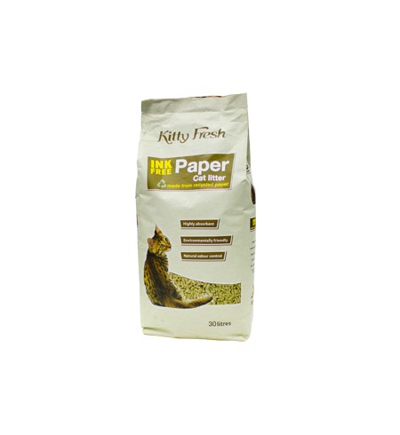 Kitty Fresh Ink Free Paper Litter 30lt