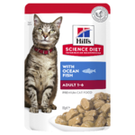 Hills Science Diet Cat Adult Ocean Fish Pouch 85g-cat-The Pet Centre