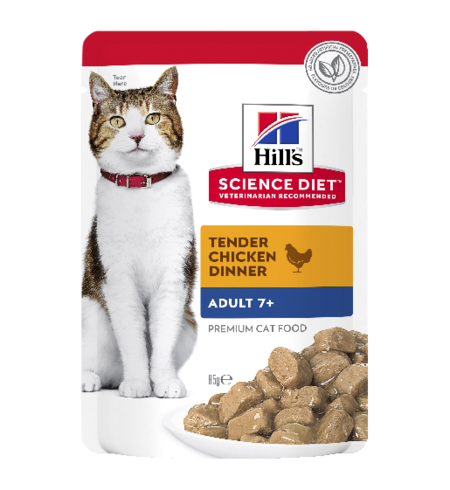 Hills Science Diet Cat Senior 7+ Chicken Pouch 85g