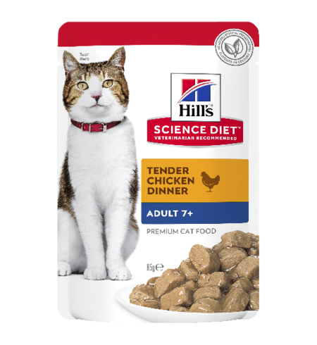 Hills Science Diet Cat Senior 7+ Chicken Pouch 85g