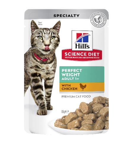 Hills Science Diet Cat Adult Perfect Weight Chicken Pouch 85g