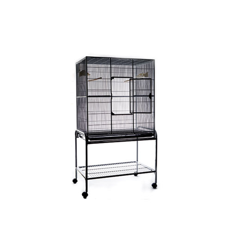 Flight Cage with Stand 81x54x157cm Black