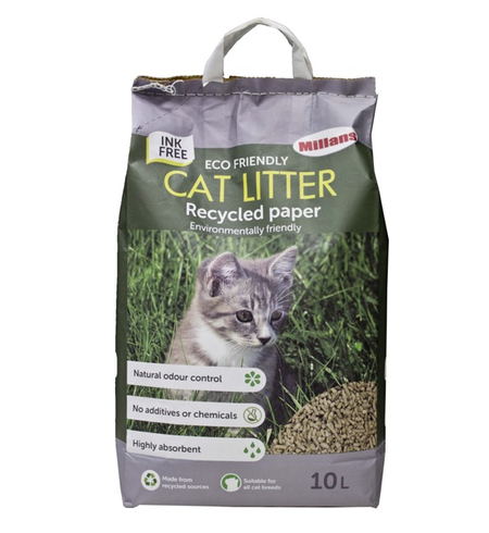 Millans Eco Friendly Paper Cat Litter10lt
