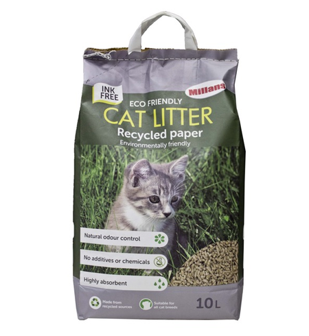 Millans Eco Friendly Paper Cat Litter10lt