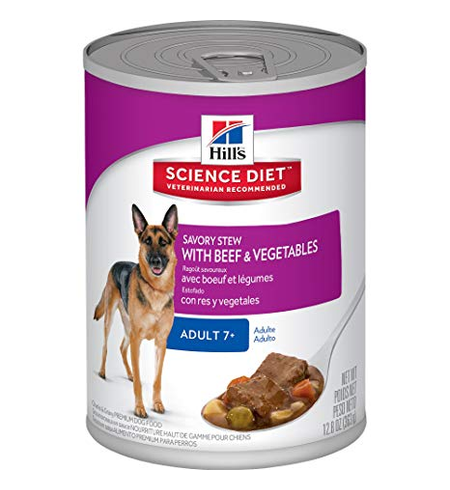 Hills Science Diet Savoury Stew Senior Beef & Vegetable Can 363g