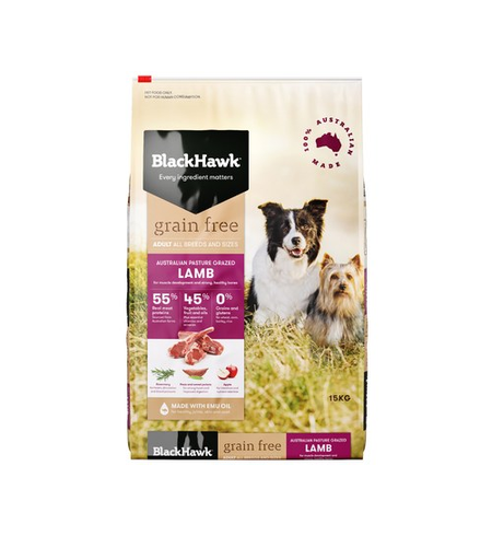 Black Hawk Dog Grain Free Lamb 15kg