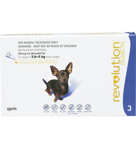 Revolution Dog X-Small  2.6-5kg 3 Pack 