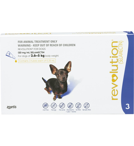 Revolution Dog X-Small  2.6-5kg 3 Pack 