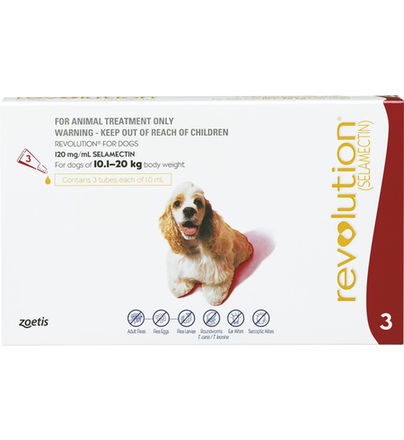 Revolution Flea Treatment for Dogs 10-20kg 3 pack