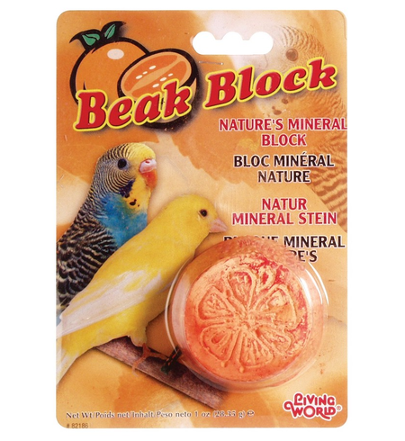 Living World Beak Block Mineral Supplement Orange