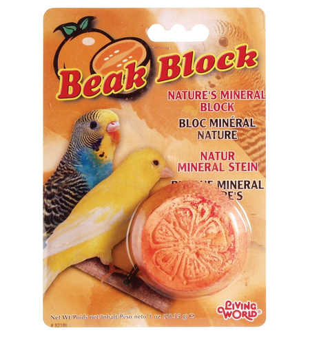 Living World Beak Block Mineral Supplement Orange