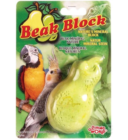 Living World Beak Block Mineral Supplement Pear