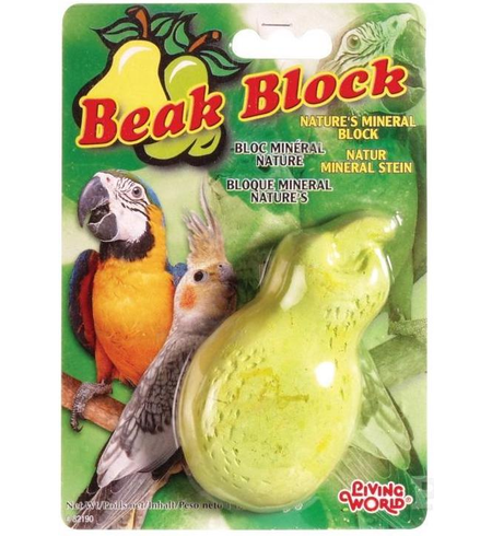 Living World Beak Block Mineral Supplement Pear